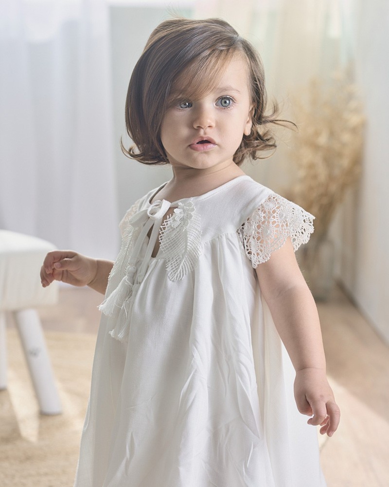 Βαπτιστικό χειροποίητο Boho φόρεμα ΦΙΛΥΡΑ