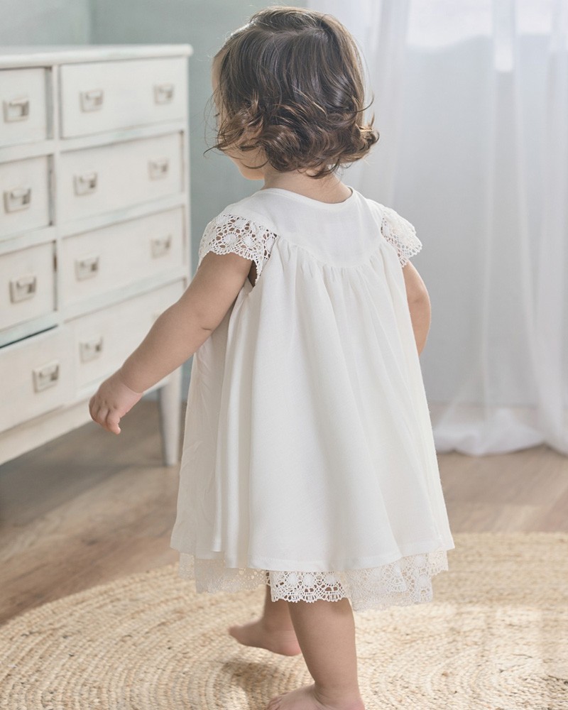 Βαπτιστικό χειροποίητο Boho φόρεμα ΦΙΛΥΡΑ