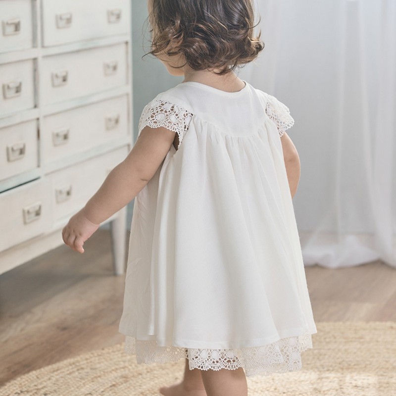 Βαπτιστικό χειροποίητο Boho φόρεμα ΦΙΛΥΡΑ