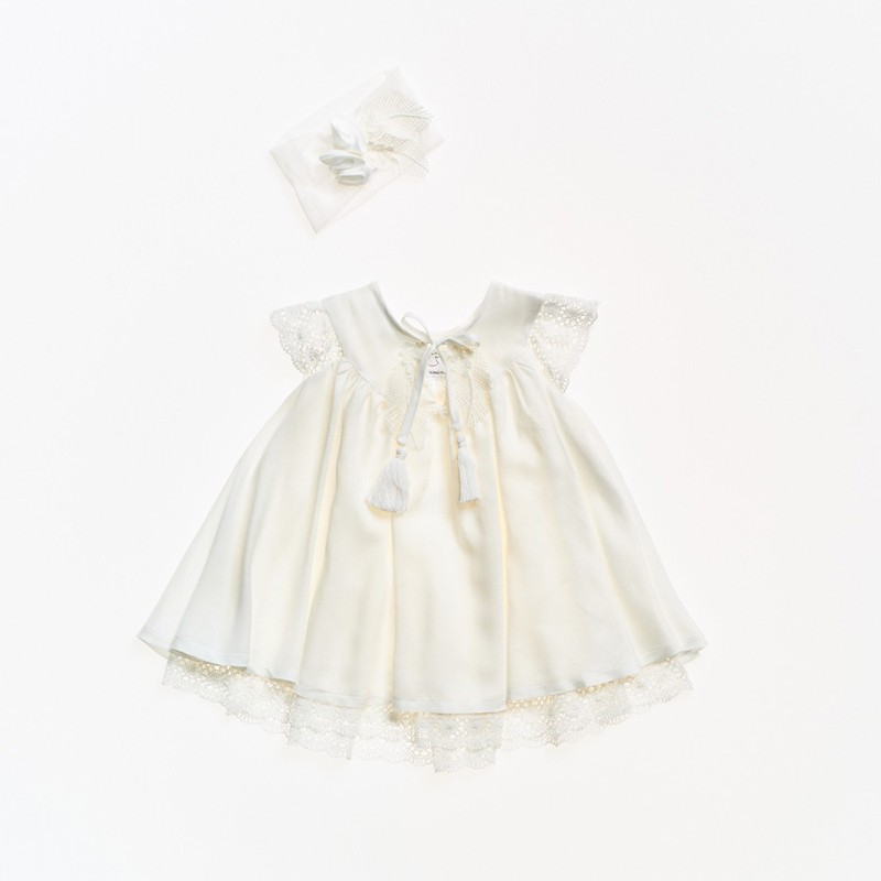 Βαπτιστικό χειροποίητο Boho φόρεμα ΦΙΛΥΡΑ