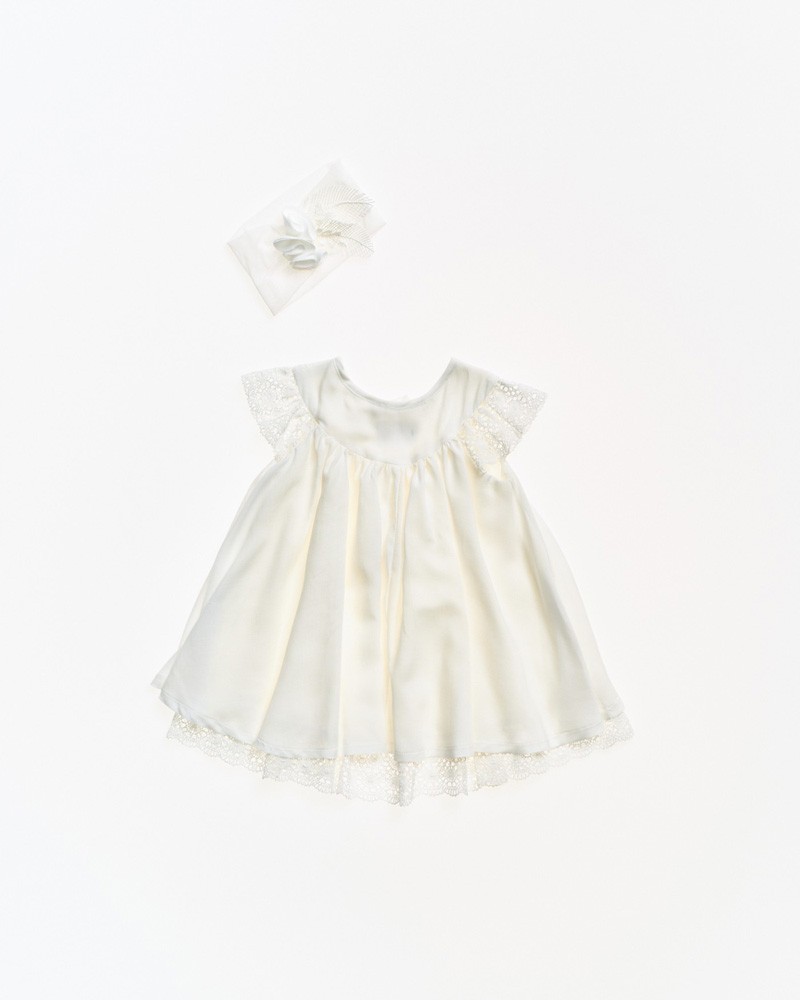 Βαπτιστικό χειροποίητο Boho φόρεμα ΦΙΛΥΡΑ