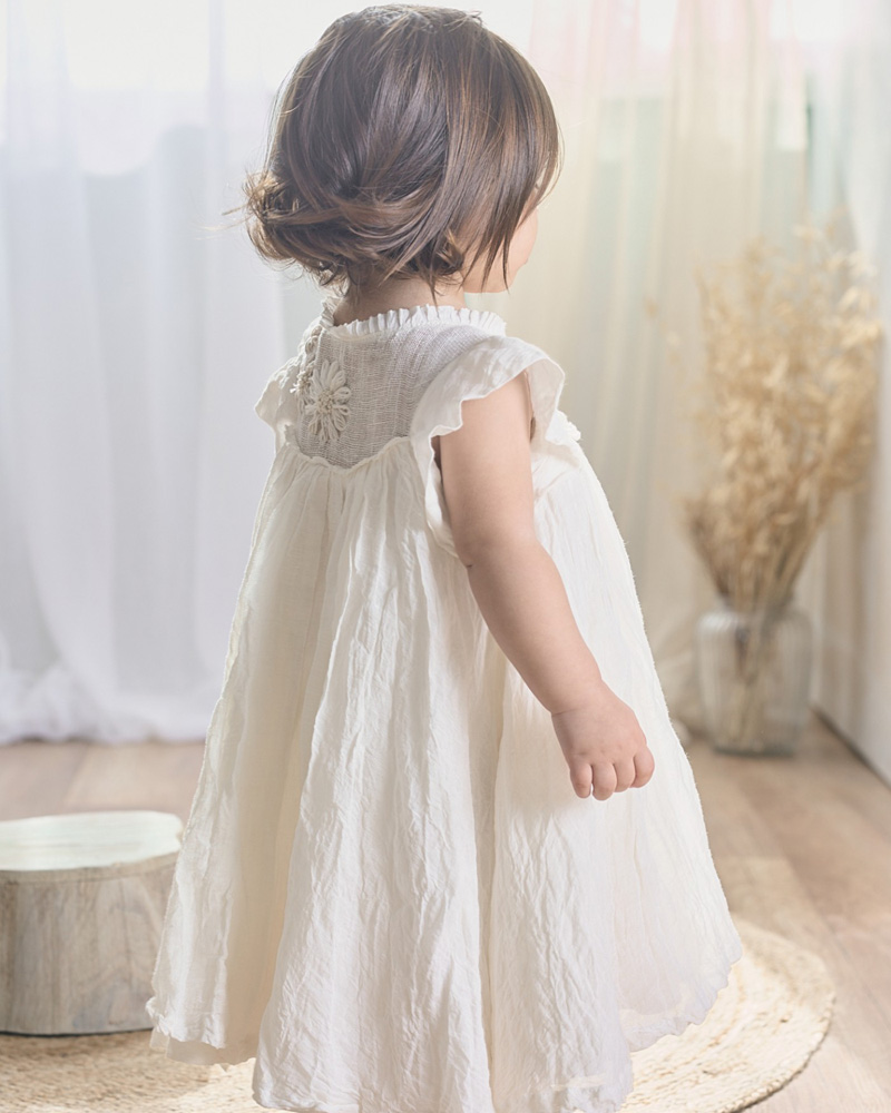 Βαπτιστικό χειροποίητο κεντημένο Boho φόρεμα ΝΗΡΗΙΔΑ