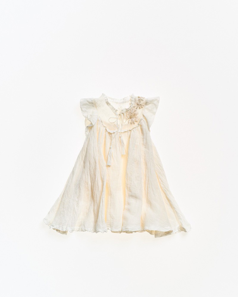 Βαπτιστικό χειροποίητο κεντημένο Boho φόρεμα ΝΗΡΗΙΔΑ